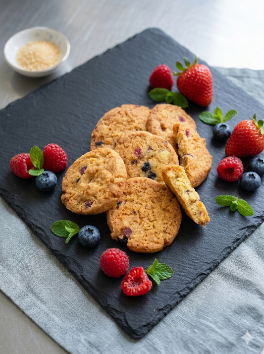 Cookies Fruits Rouges artisanaux — Framboise & fraise et myrtilles